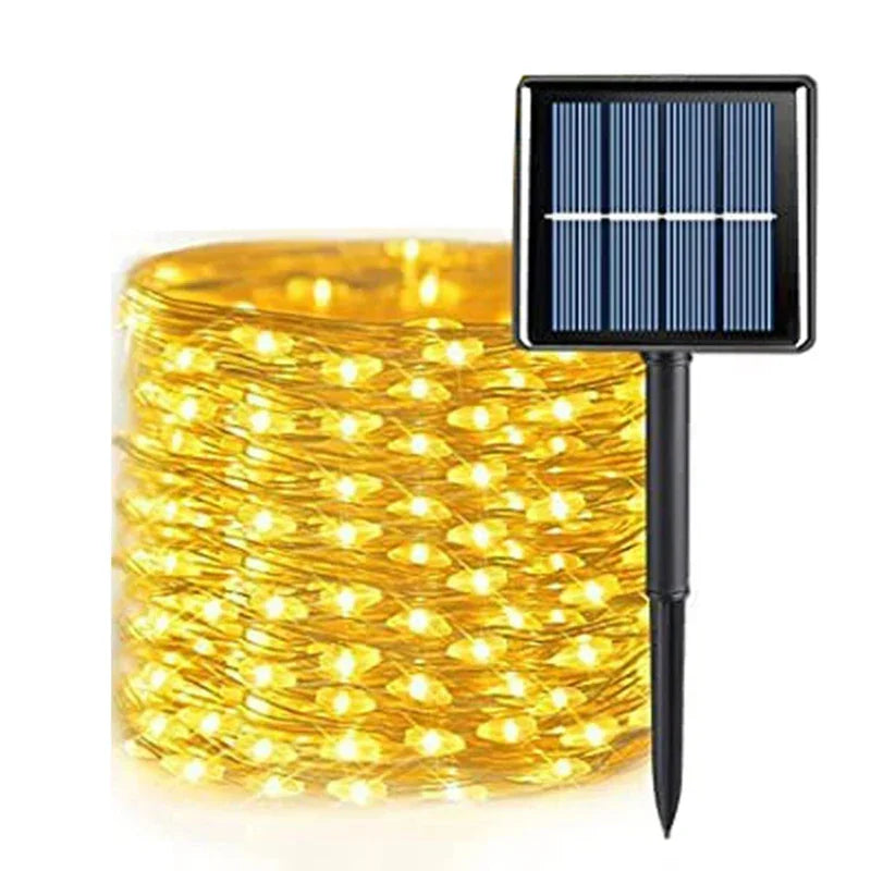 Girlanda Solarna Wzór Leśna Magia z Automatycznym Włączaniem
