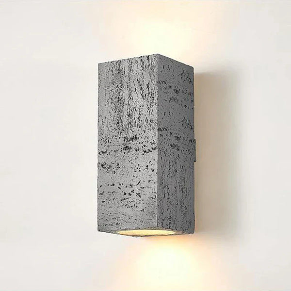 Cementowy Kinkiet Ścienny z Minimalistyczną Estetyką Wabi-Sabi