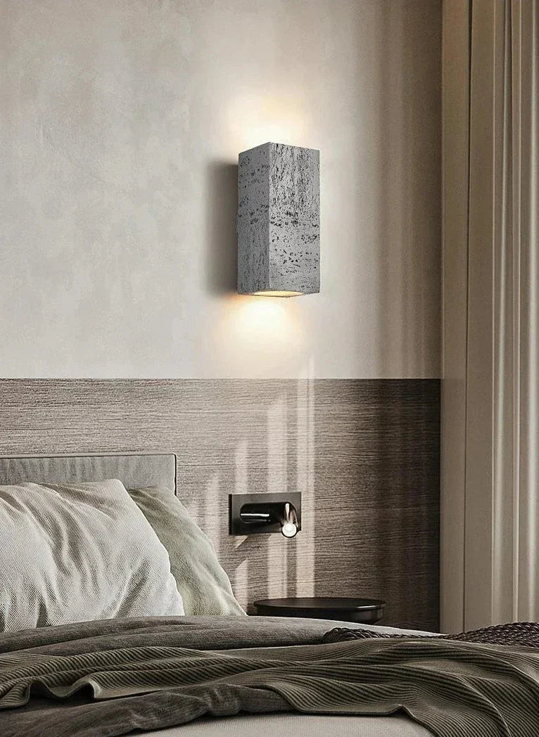 Cementowy Kinkiet Ścienny z Minimalistyczną Estetyką Wabi-Sabi