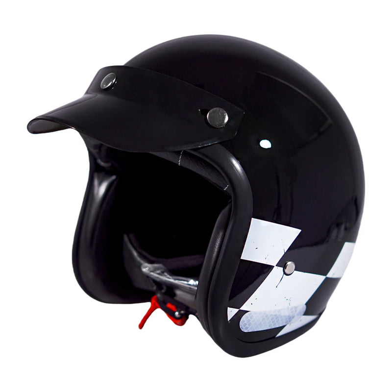 Kask Motocyklowy Połówkowy 3/4 – Stylowa Jazda w Mieście i Poza Nim