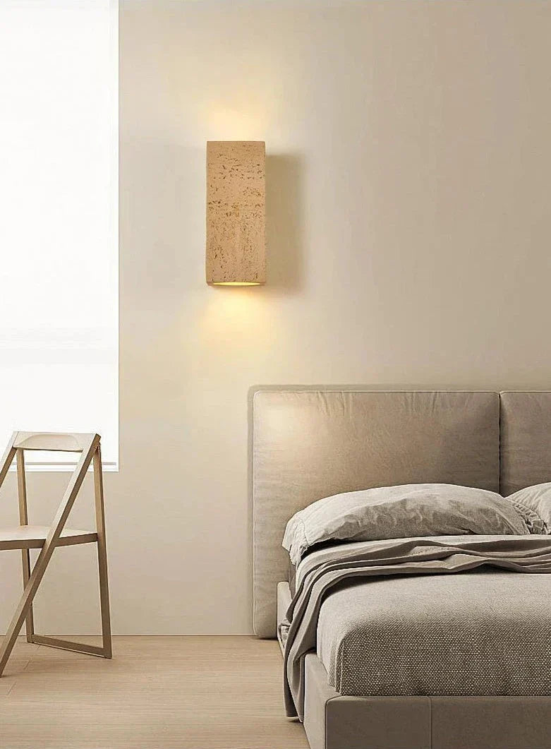 Cementowy Kinkiet Ścienny z Minimalistyczną Estetyką Wabi-Sabi