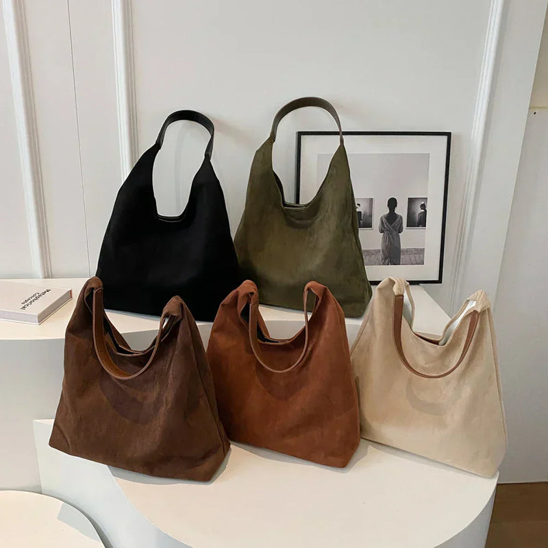 Torba Tote z Naturalnego Zamszu