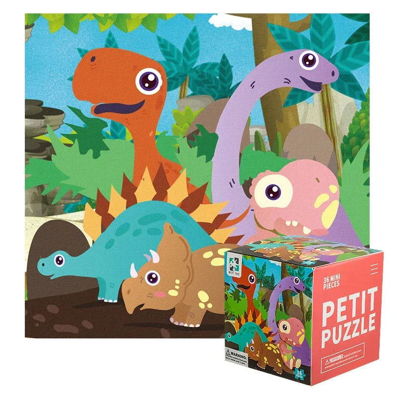 Odkryj świat dinozaurów z mini puzzle edukacyjnymi