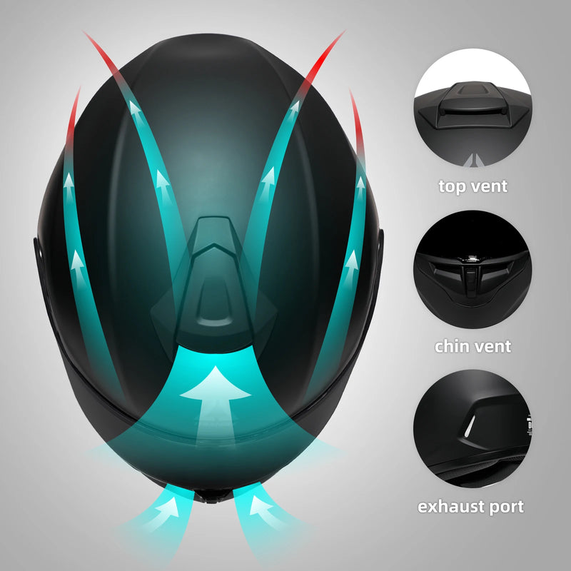 Nowoczesny Kask Integralny z Jasnym Wizjerem