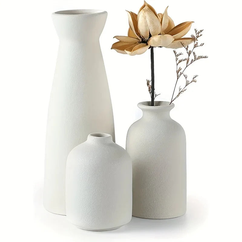 Zestaw Wazonów Ceramicznych do Dekoracji
