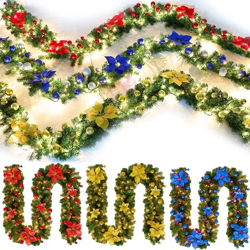 Girlanda Dekoracyjna Wzór Świąteczny Lampion z Wbudowanym Oświetleniem