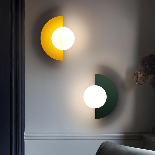 Półokrągła Lampa Ścienna w Stylu Skandynawskim Minimalizm i Ciepłe Światło
