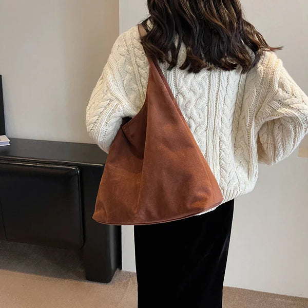 Torba Tote z Naturalnego Zamszu