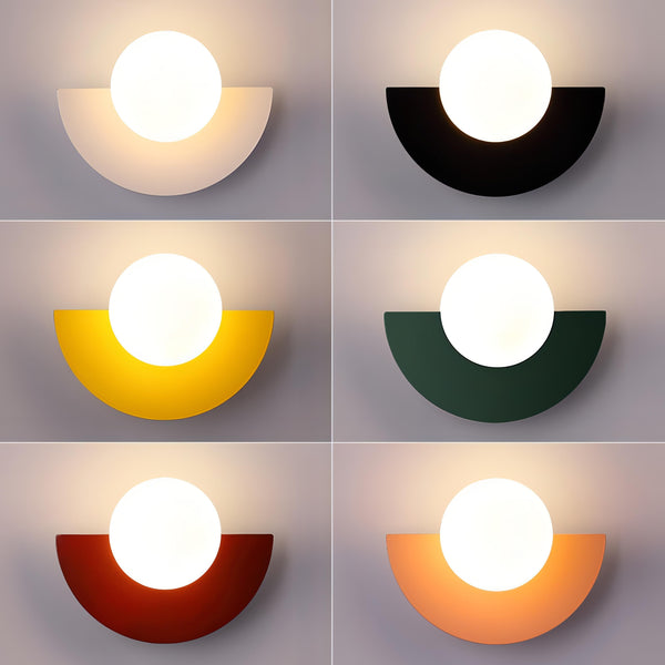 Półokrągła Lampa Ścienna w Stylu Skandynawskim Minimalizm i Ciepłe Światło