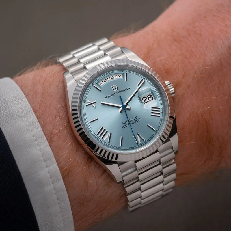 Elegancki Zegarek Męski z Automatycznym Mechanizmem i Datownikiem