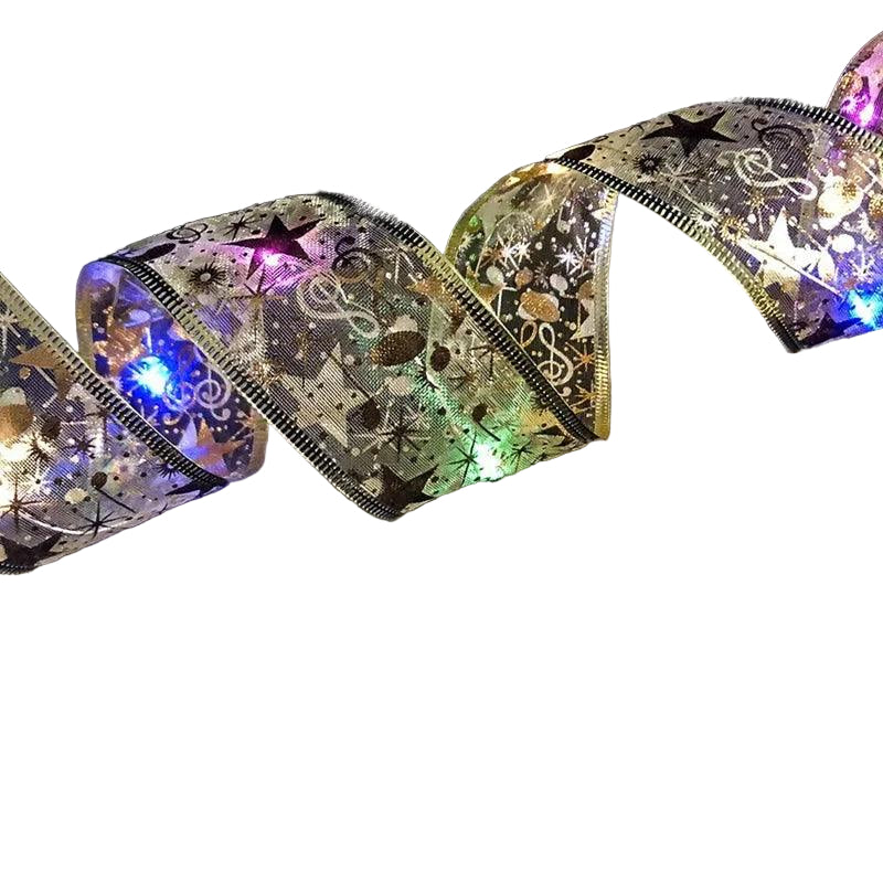 Świecąca Wstążka LED Wzór Elegancka Dekoracja Choinkowa