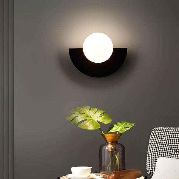 Półokrągła Lampa Ścienna w Stylu Skandynawskim Minimalizm i Ciepłe Światło