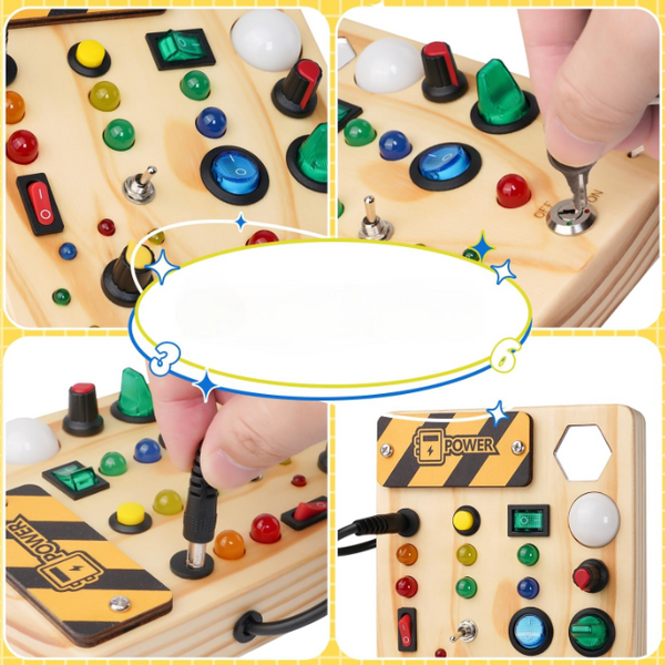 Multisensoryczna Tablica Montessori z Efektami Świetlnymi LED