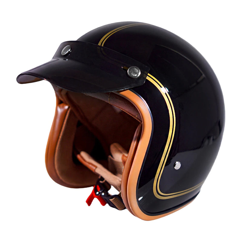 Kask Motocyklowy Połówkowy 3/4 – Stylowa Jazda w Mieście i Poza Nim