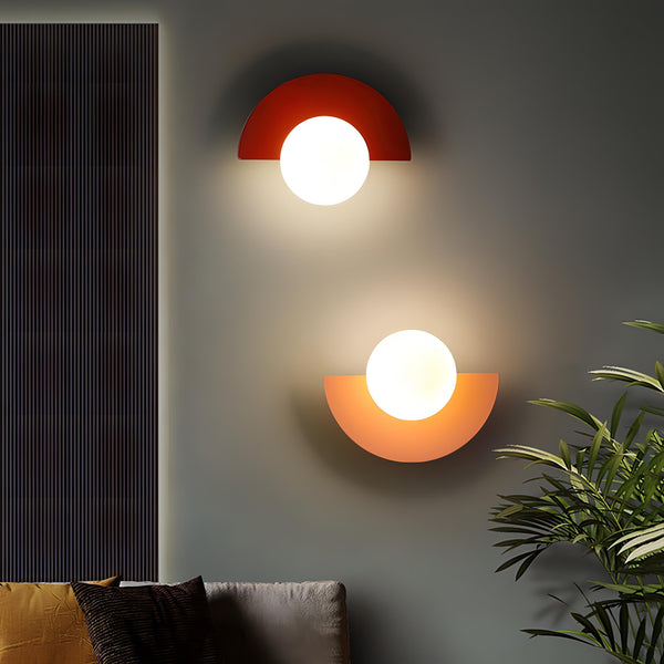 Półokrągła Lampa Ścienna w Stylu Skandynawskim Minimalizm i Ciepłe Światło