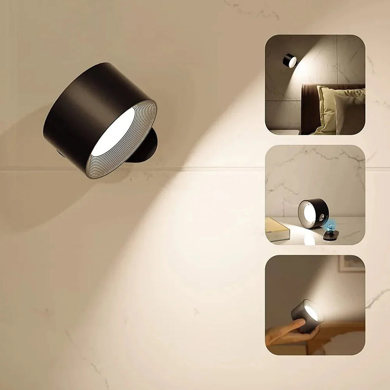 Bezprzewodowa lampa ścienna, która trzyma się wszędzie