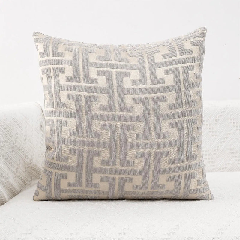 Rustykalna Poszewka z Prążkami do Salonu