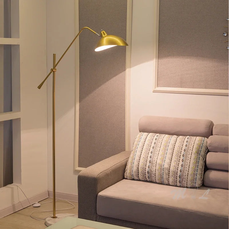 Luksusowa lampa podłogowa z marmurową podstawą