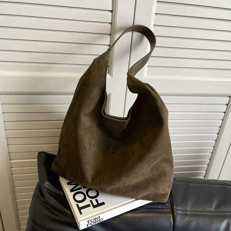 Torba Tote z Naturalnego Zamszu