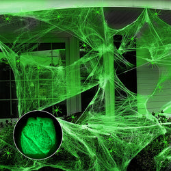 Fluorescencyjne pajęczyny do dekoracji na zewnątrz
