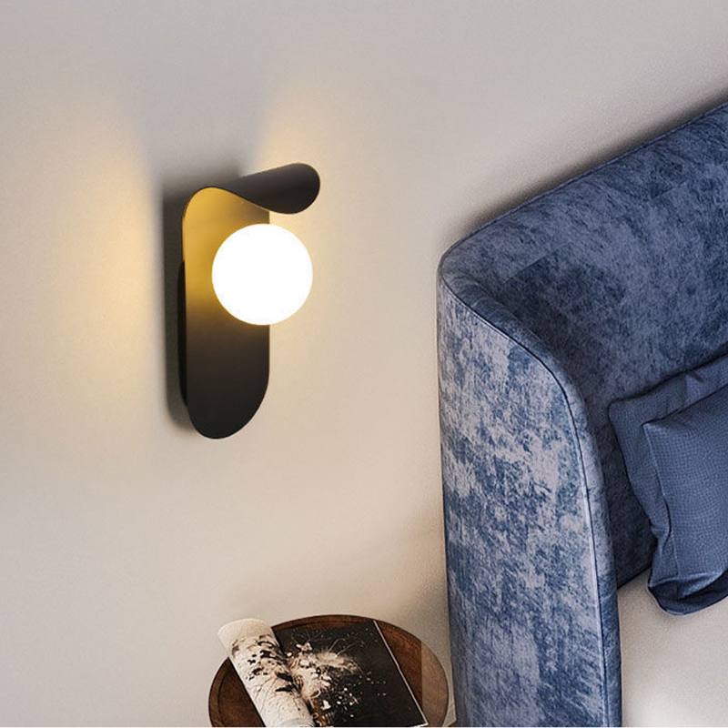 Skandynawska Lampa Ścienna z Bambusa, Elegancki Kinkiet Ścienny z Miękkim Światłem LED do Sypialni i Salonu 3