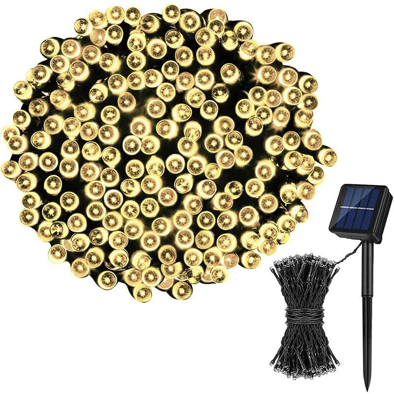 Słoneczne LED Lampki Zewnętrzne, Wodoodporne Oświetlenie na Boże Narodzenie, 20/50 LED, Ekologiczne i Efektywne 7