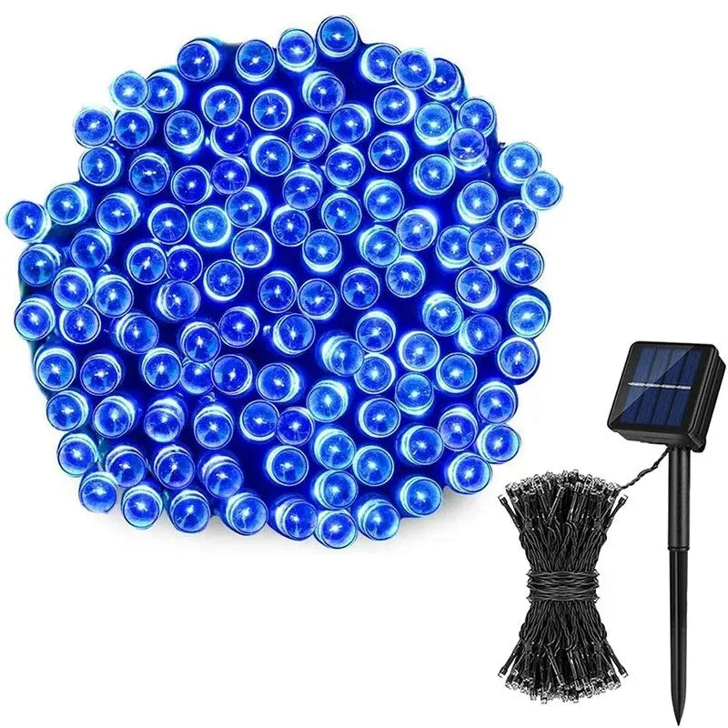 Słoneczne LED Lampki Zewnętrzne, Wodoodporne Oświetlenie na Boże Narodzenie, 20/50 LED, Ekologiczne i Efektywne 8