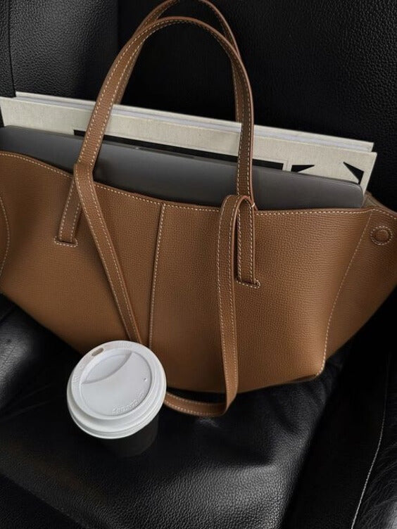 Elegancka Torba Tote z Skóry o Dużej Pojemności