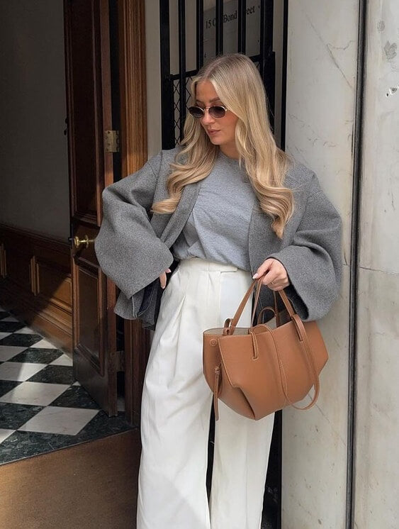 Elegancka Torba Tote z Skóry o Dużej Pojemności