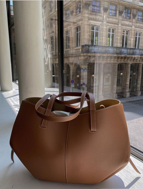 Elegancka Torba Tote z Skóry o Dużej Pojemności