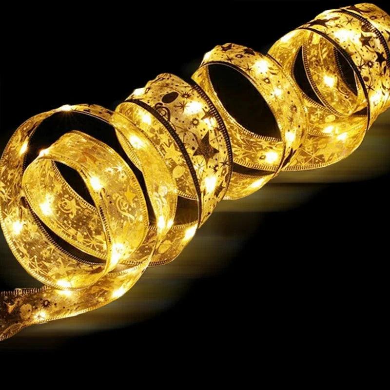 Świąteczne Światła LED Sznurkowe do Dekoracji Choinki i Imprez – Ciepłe Białe, Srebrne, Złote, Czerwone, Długość 1M-10M 13