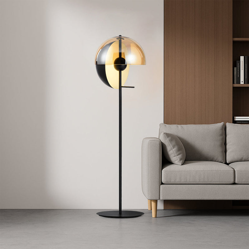 Szklana Lampa Podłogowa LED z Elegancką Kulą – Nowoczesny Design do Salonu i Sypialni, Wysoka Jakość, 155 cm 1