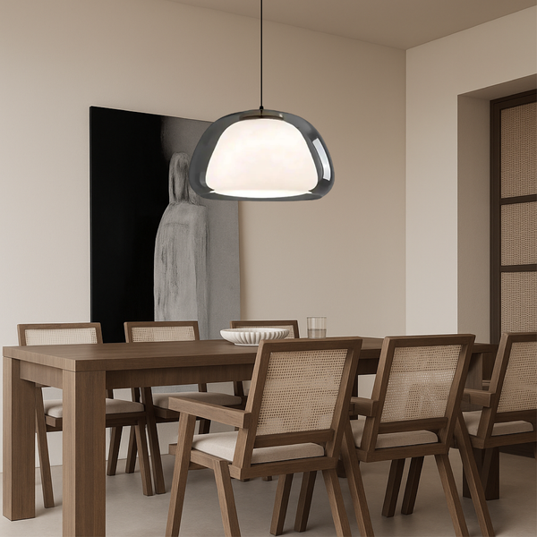 Szklana Lampa Wisząca Nombr Jelly – Nowoczesna Lampa nad Stół do Kuchni i Jadalni, Regulowana Wysokość, Miękkie LED Światło 1