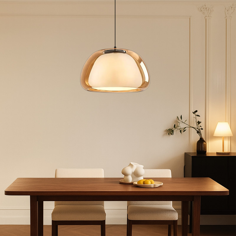 Szklana Lampa Wisząca Nombr Jelly – Nowoczesna Lampa nad Stół do Kuchni i Jadalni, Regulowana Wysokość, Miękkie LED Światło 4