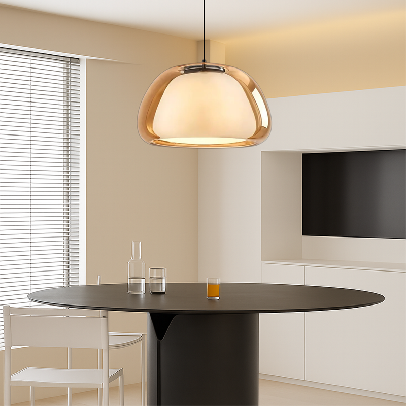 Szklana Lampa Wisząca Nombr Jelly – Nowoczesna Lampa nad Stół do Kuchni i Jadalni, Regulowana Wysokość, Miękkie LED Światło 7