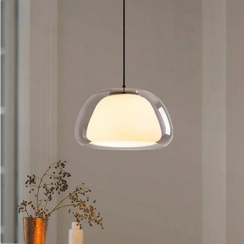 Szklana Lampa Wisząca Nombr Jelly – Nowoczesna Lampa nad Stół do Kuchni i Jadalni, Regulowana Wysokość, Miękkie LED Światło 8