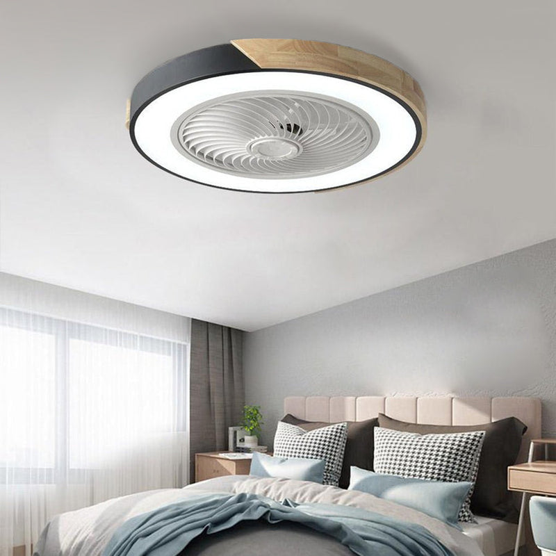 Zintegrowana Lampa i Wentylator Sufitowy LED Bez Łopatek z Pilotem