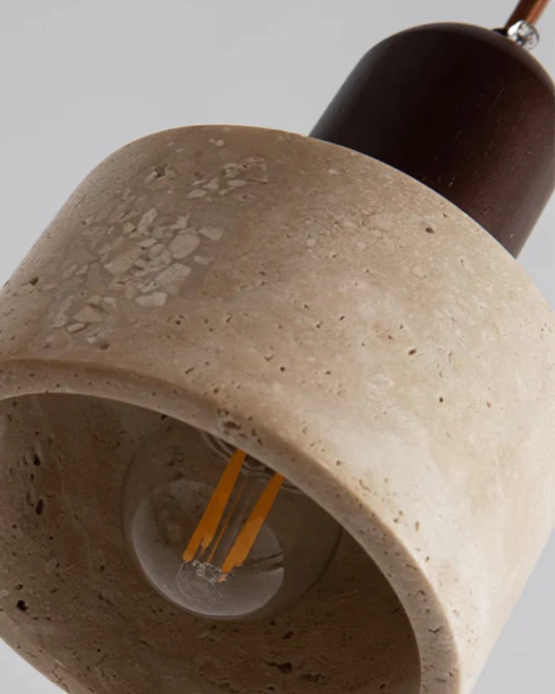 Stylowa Lampa Wisząca z Efektem Kamienia