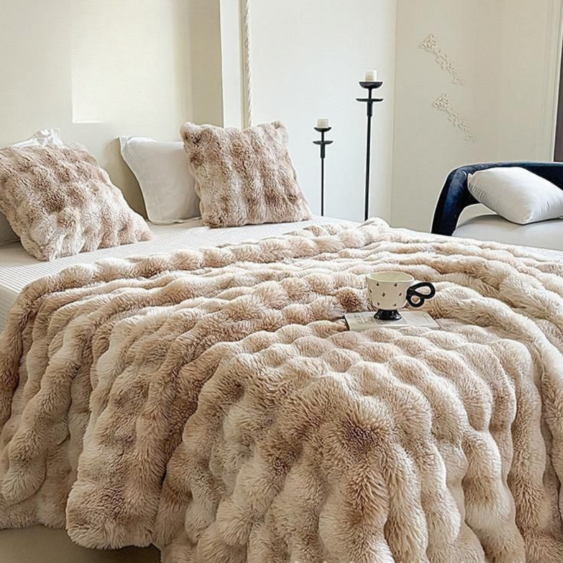 Ultramiękki koc termiczny Tie-Dye 180 x 200 cm – idealny na sofę i łóżko, miękki materiał Minky, można prać w pralce 4