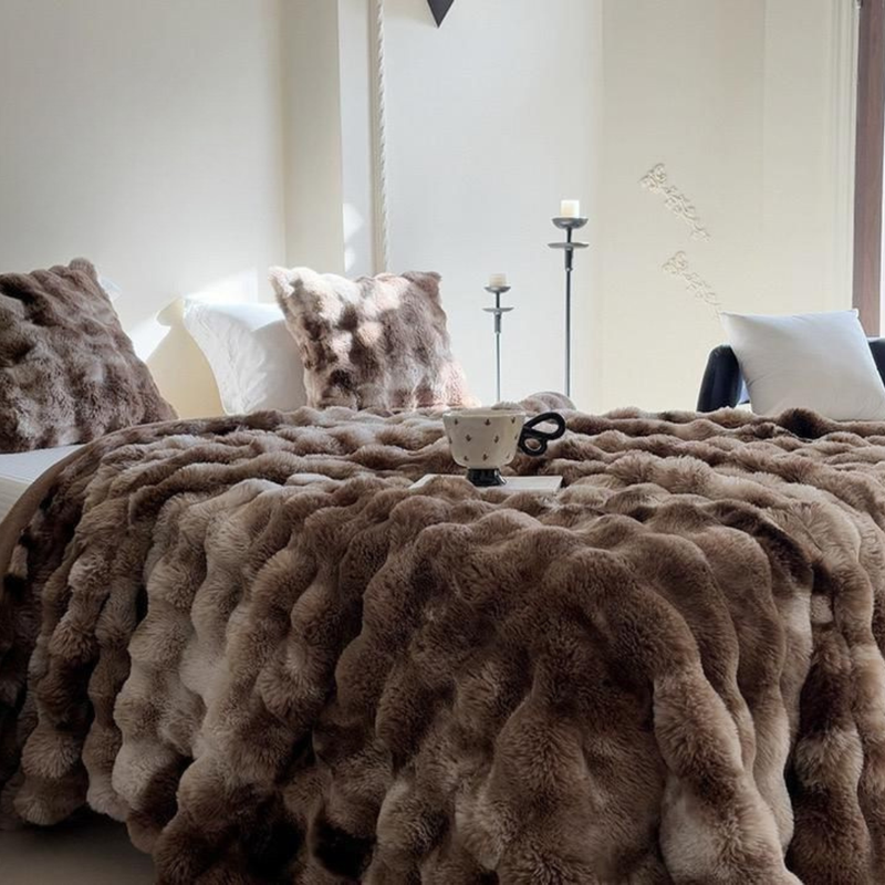 Ultramiękki koc termiczny Tie-Dye 180 x 200 cm – idealny na sofę i łóżko, miękki materiał Minky, można prać w pralce 5