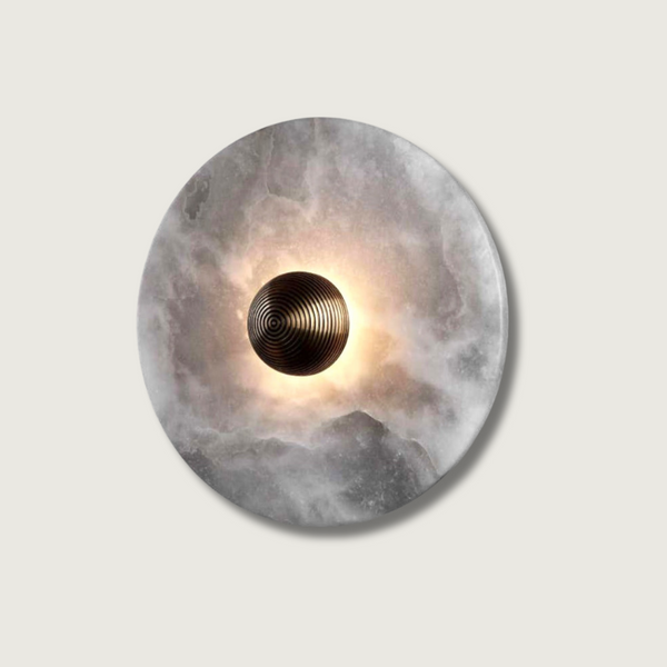 Designerska Lampa Ścienna z Marmurowym Akcentem
