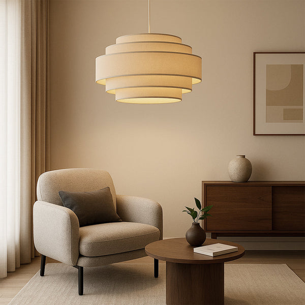 Wisząca Lampa Wabi Sabi z Okrągłym Kształtem – Ciepłe Światło do Minimalistycznych Wnętrz 1