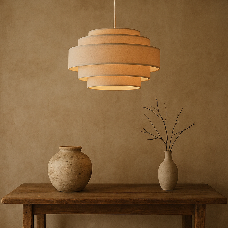 Wisząca Lampa Wabi Sabi z Okrągłym Kształtem – Ciepłe Światło do Minimalistycznych Wnętrz 3