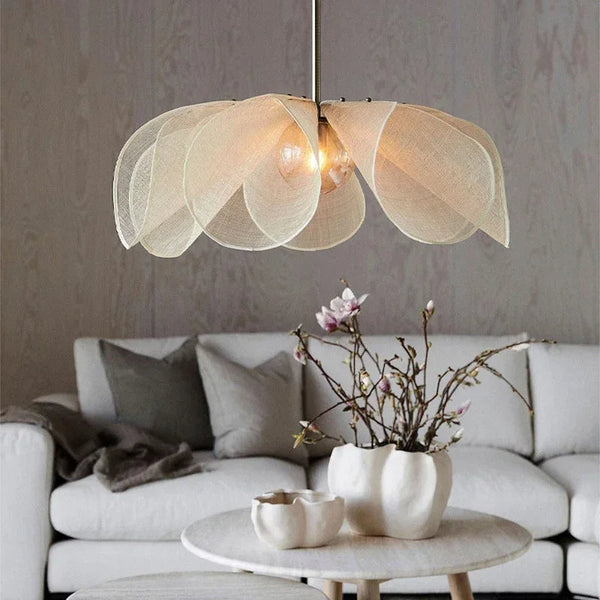 Wisząca lampa w stylu vintage z tkaniny – Regulowana długość 150 cm, ciepłe światło LED 1