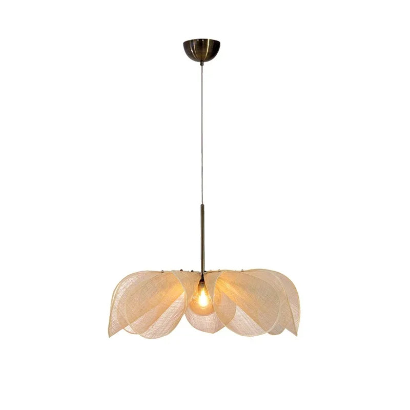 Wisząca lampa w stylu vintage z tkaniny – Regulowana długość 150 cm, ciepłe światło LED 5