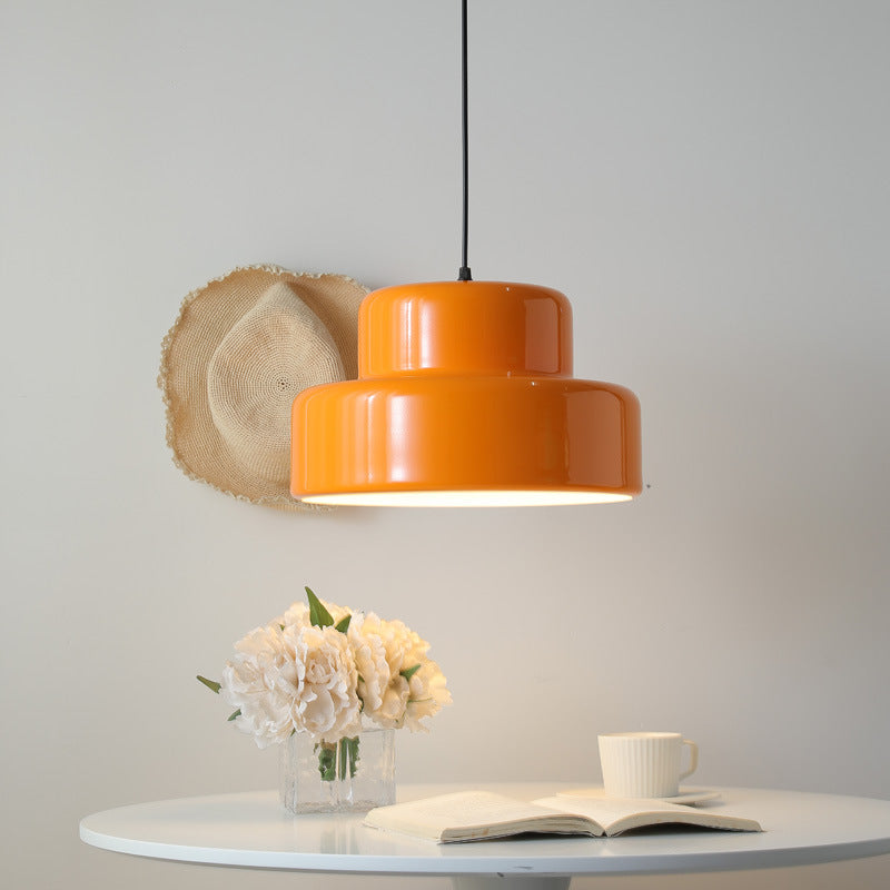 Włoska Lampa Wisząca Bauhaus w Kolorze Pomarańczowym – Nowoczesny Design z Retro Akcentem 0