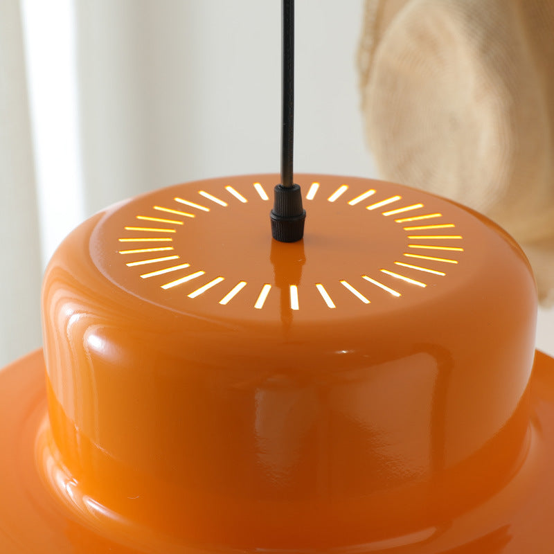 Włoska Lampa Wisząca Bauhaus w Kolorze Pomarańczowym – Nowoczesny Design z Retro Akcentem 3