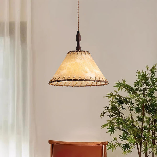 Nowoczesna Lampa Wisząca z Drewna w Stylu Nature