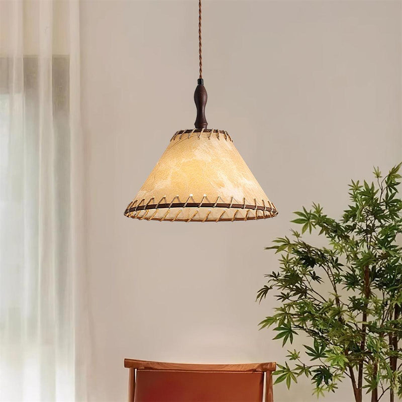 Nowoczesna Lampa Wisząca z Drewna w Stylu Nature