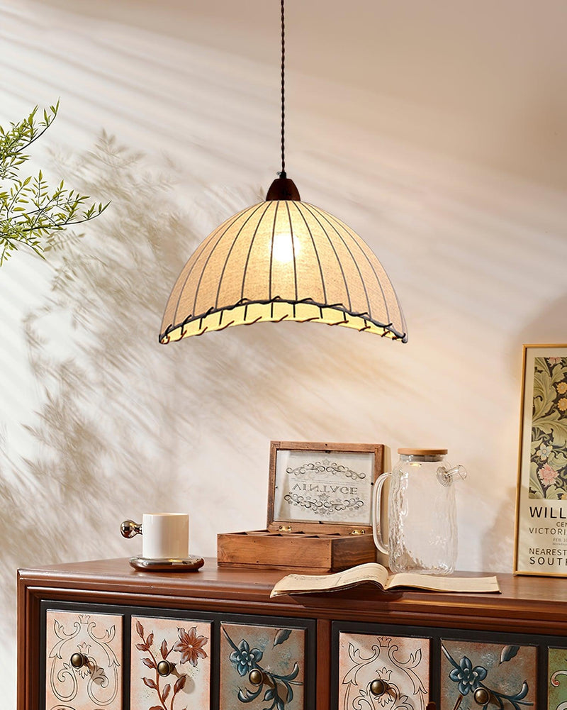 Nowoczesna Lampa Wisząca z Drewna w Stylu Nature